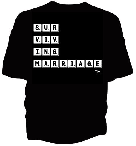 Surviving Marriage Scrabble Tshirt - Black or Red - Short Sleeve & Long Sleeve